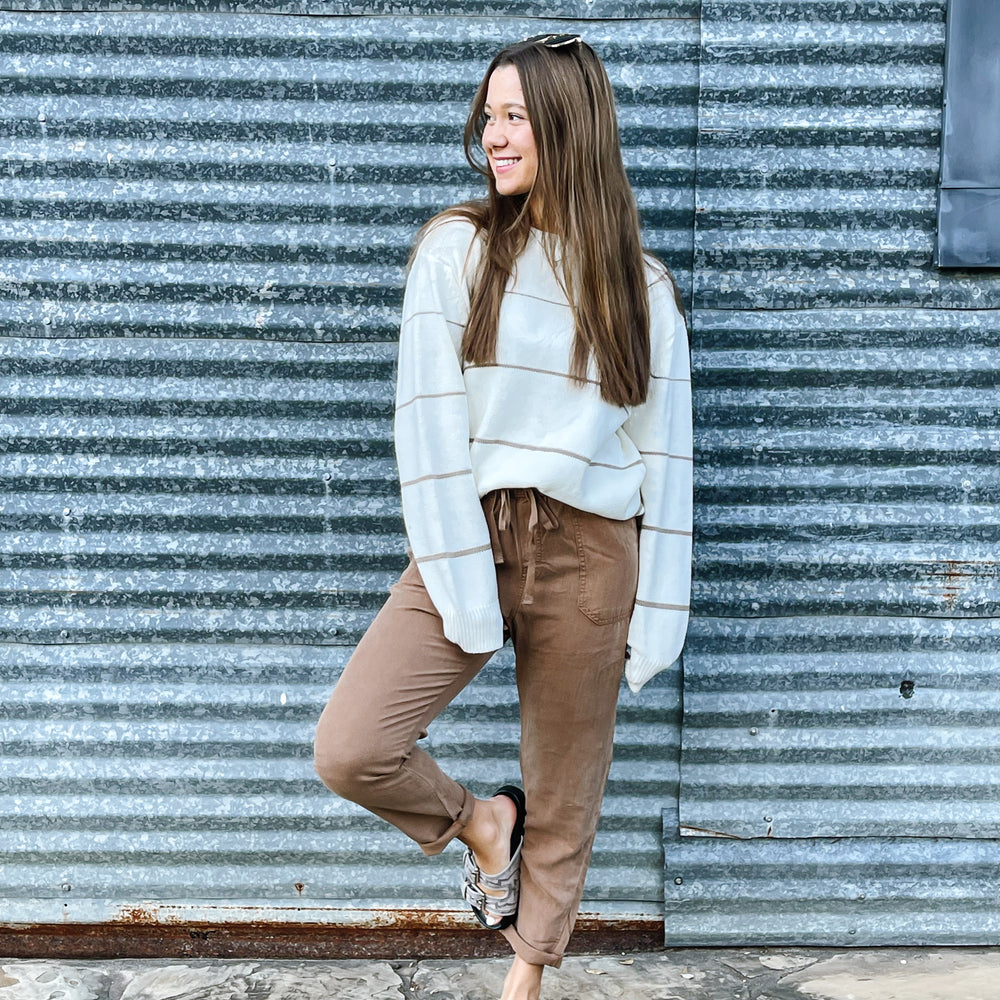 Neutral Striped Sweater