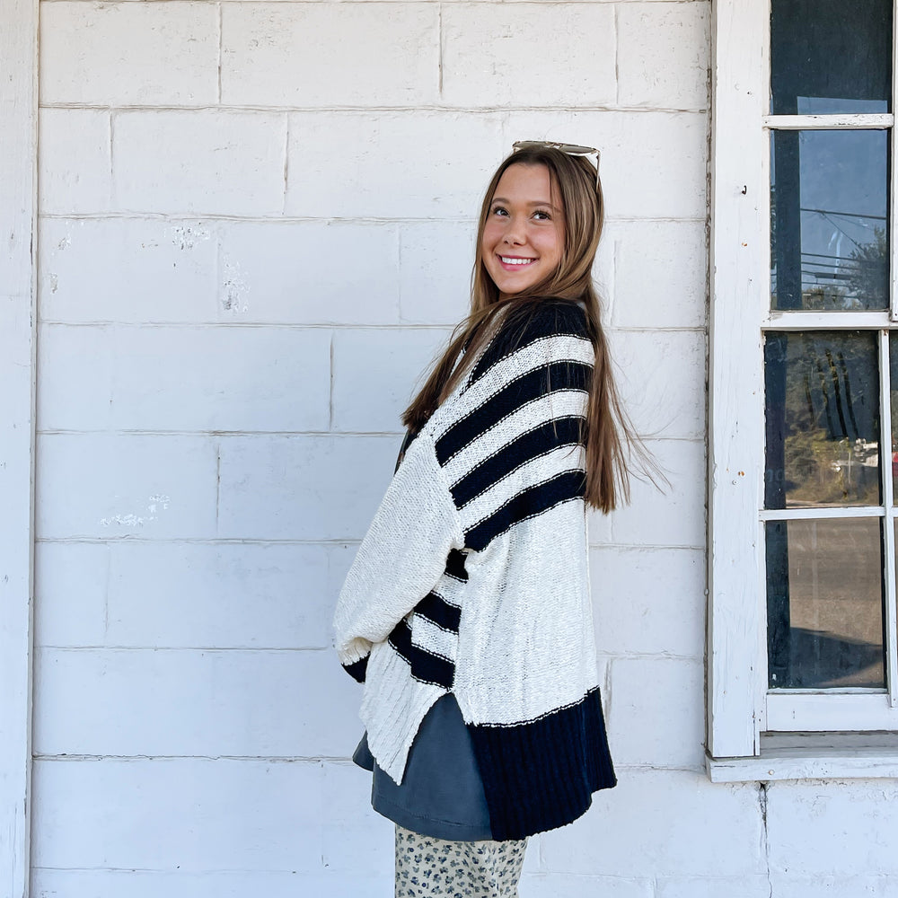 
                      
                        Striped Cardigan
                      
                    