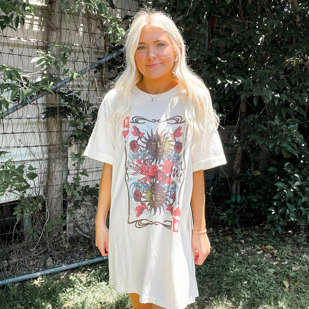 
                      
                        Queen Card Sun T-shirt Dress
                      
                    