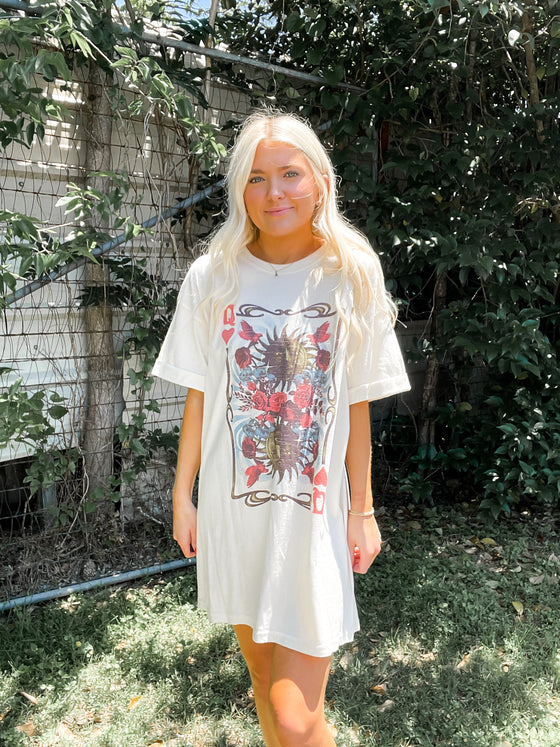 Queen Card Sun T-shirt Dress