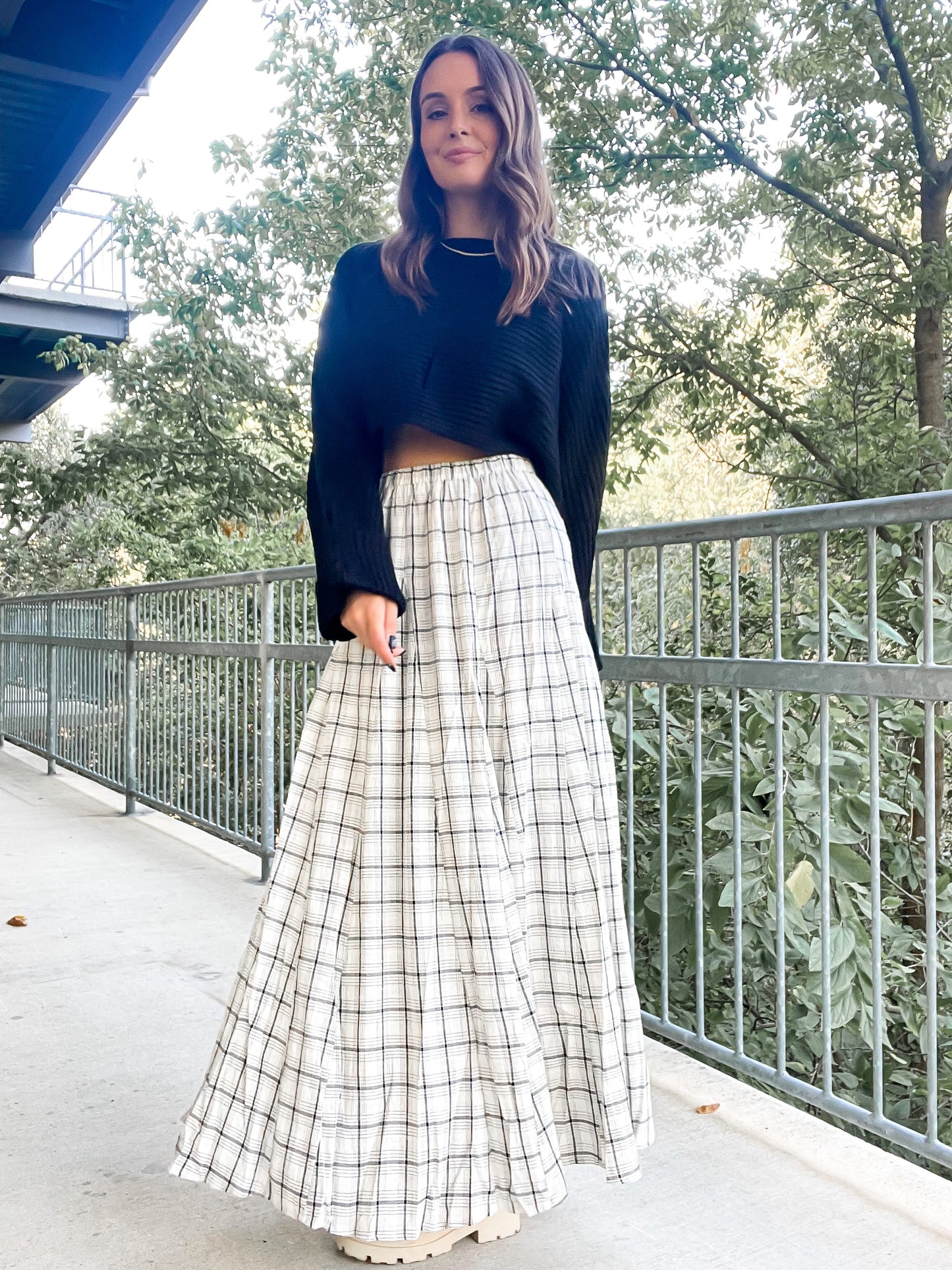 Flannel Maxi Skirt