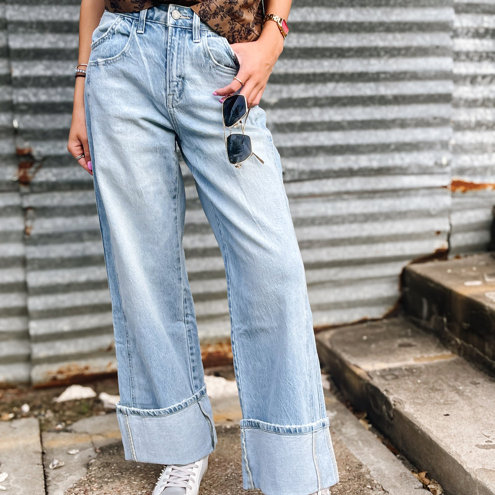 
                      
                        High Rise Double Seam Cuffed Jean
                      
                    