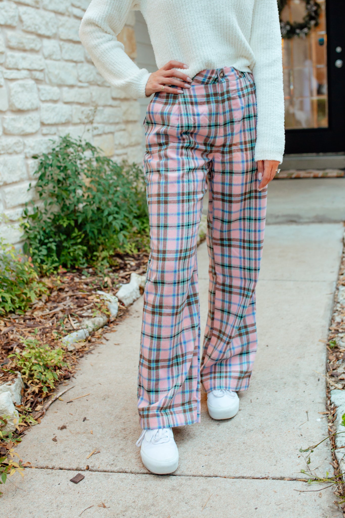 Always Pink Plaid Trousers