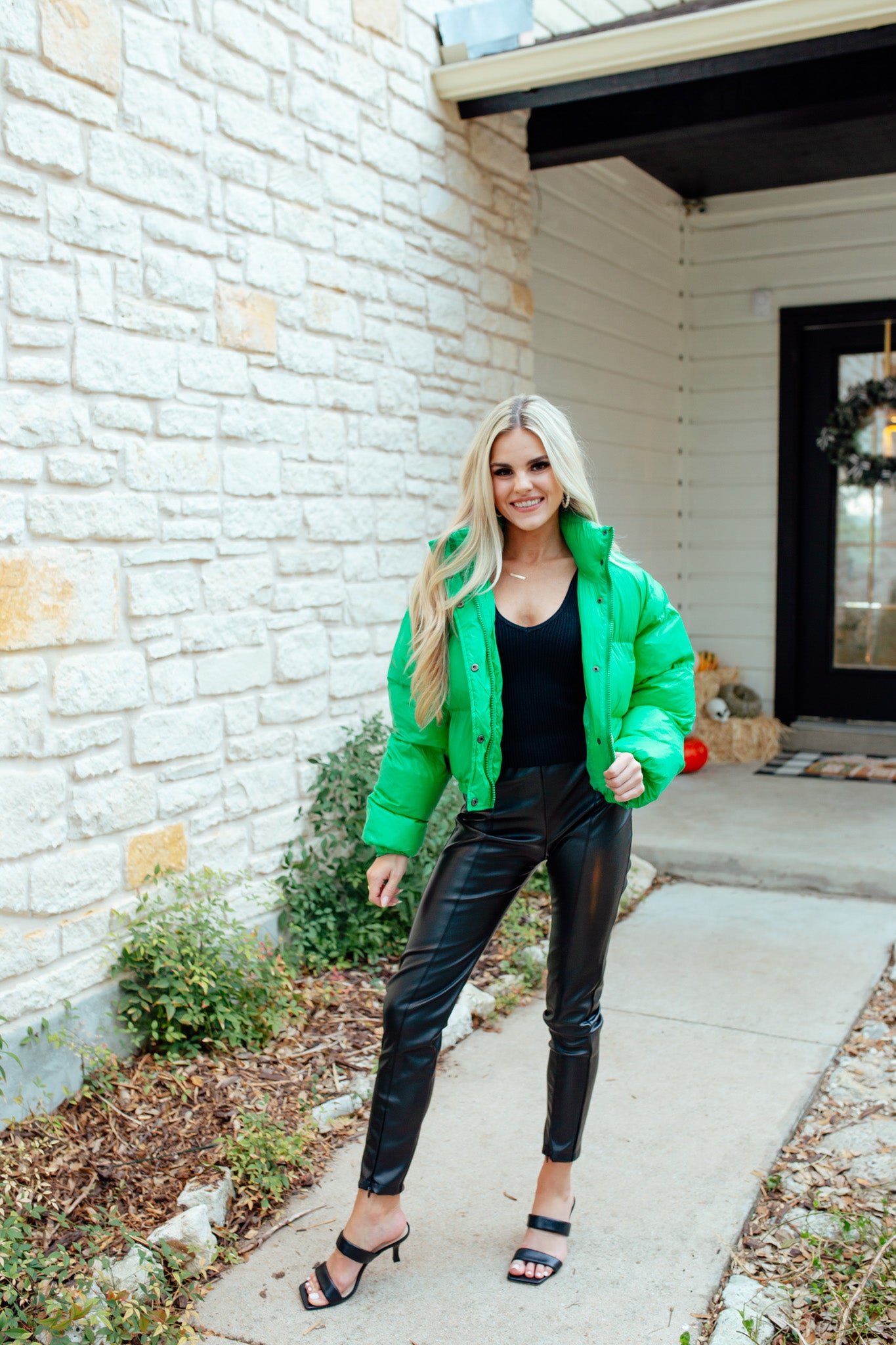 Kelly green hot sale down jacket